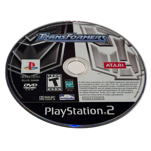 Transformers Sony PS2 Playstation 2 Loose Disc