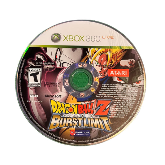 Dragon Ball Z Burst Limit Xbox 360 Loose Disc