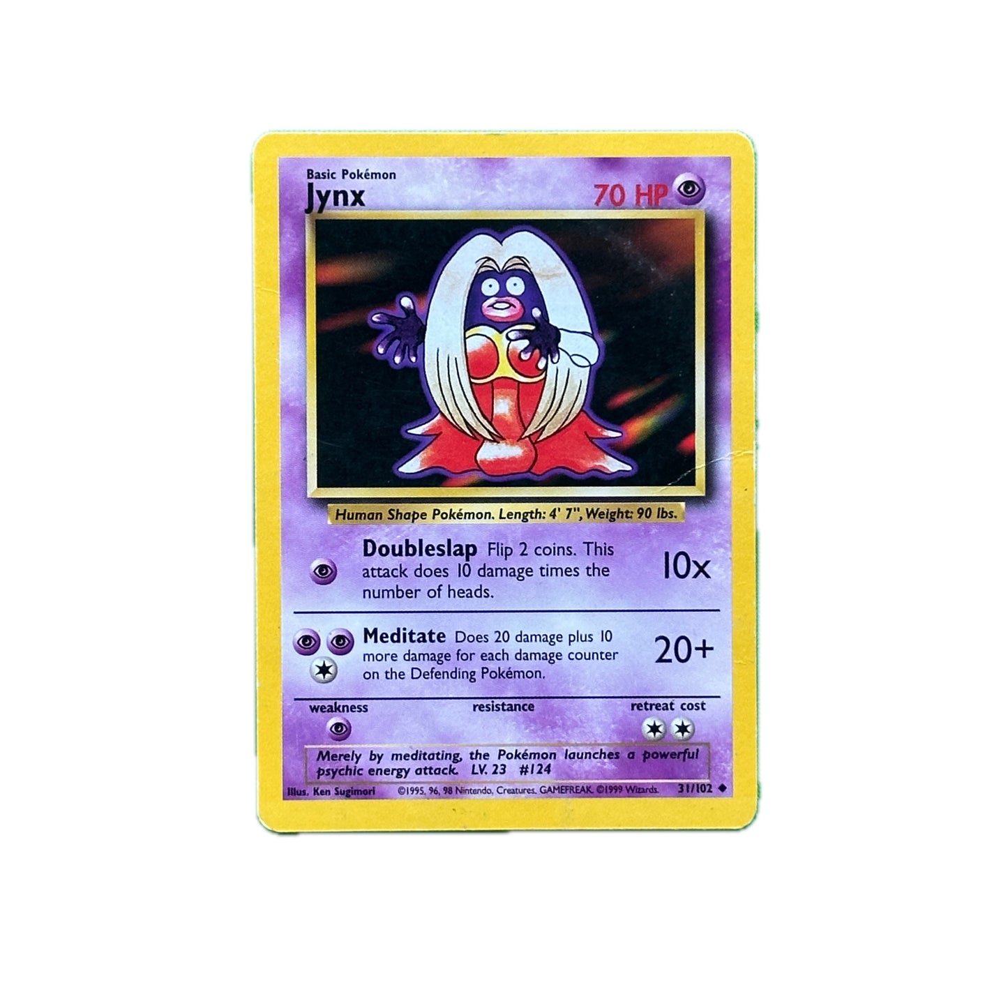 Jynx 31/102 Pokémon Base Set Shadowed Heavy Play