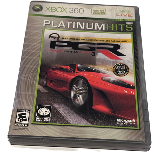 Project Gotham 3 Racing Platinum Hits Xbox 360 Complete in Box