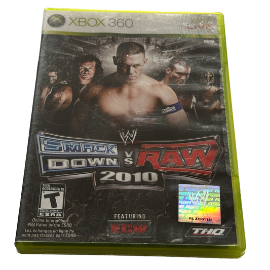 W Smack Down Vs Raw 2010 Xbox 360 Complete in Box