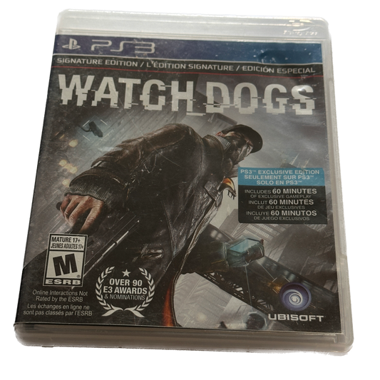 Watchdogs Signature Edition Sony PS3 Playstation 3 Complete in Box