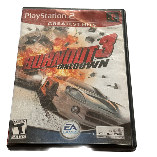 Burnout 3 Takedown PS2 Greatest Hits Sony PS2 Playstation 2 Complete in Box