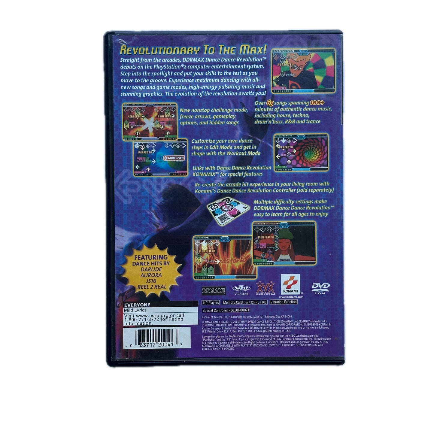 Dance Dance Revolution Max PlayStation 2 PS2 Complete in Box