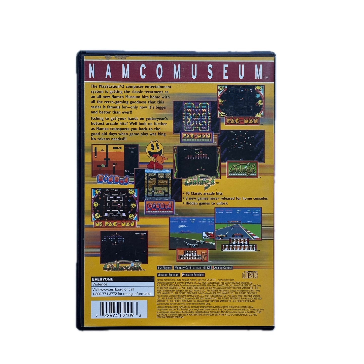 Namco Museum PS2 Playstation 2 Complete in Box