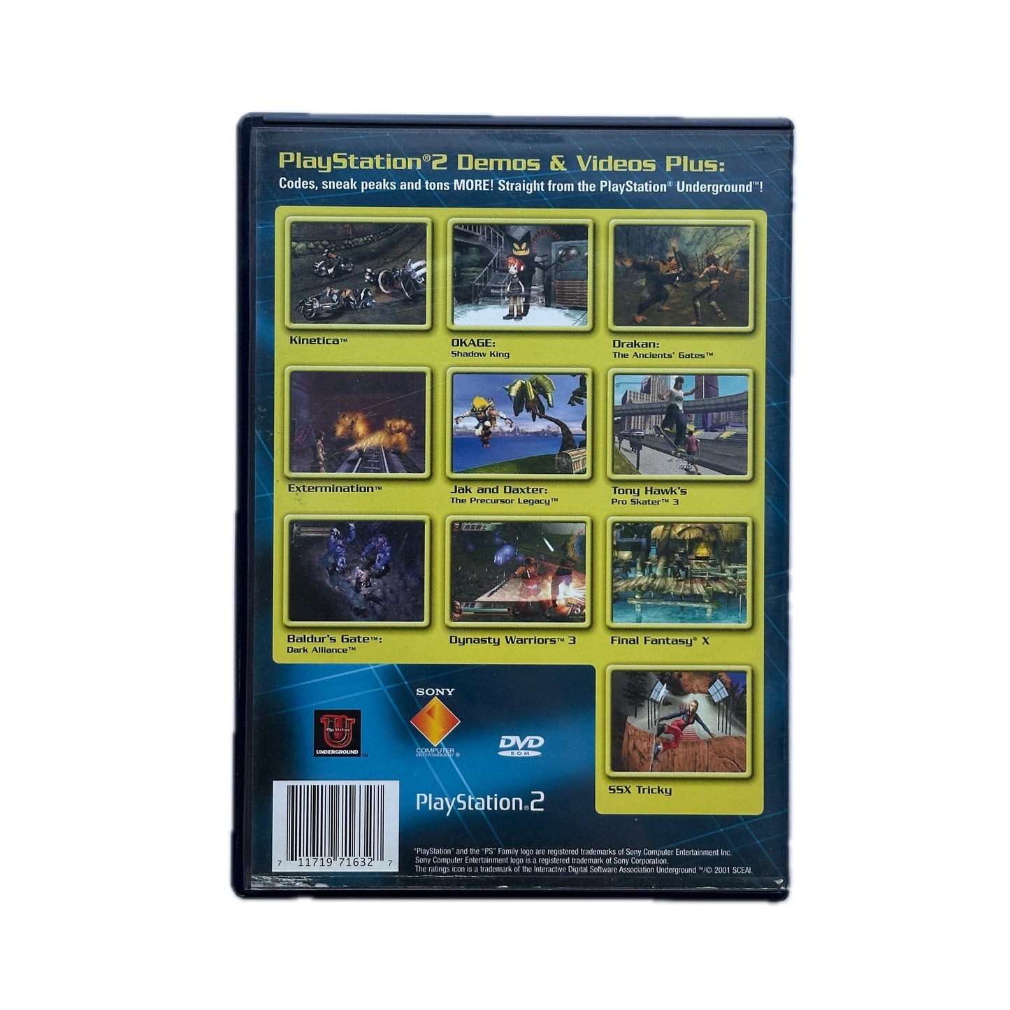 Playstation Underground Jampack Winter 2001 PS2 Playstation 2 Complete in Box