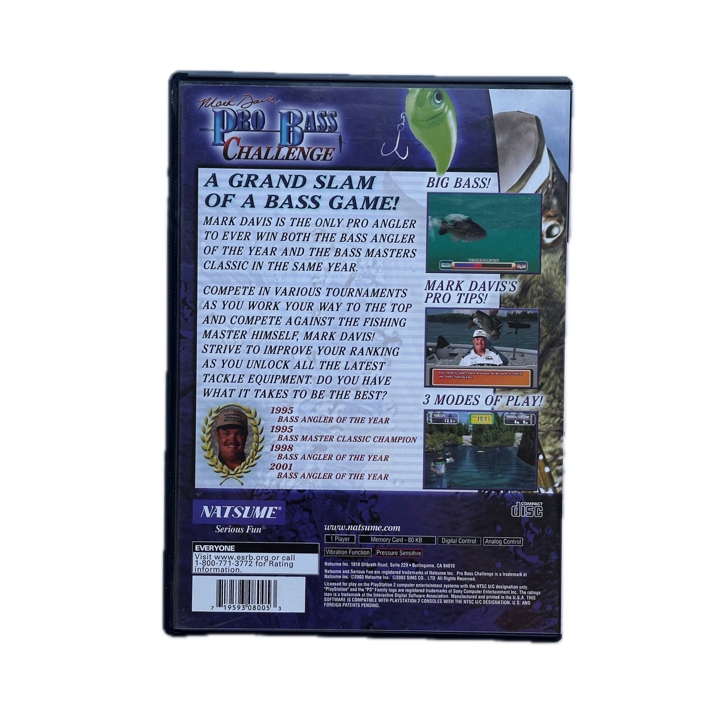 Mark Davis Pro Bass Challenge PS2 Playstation 2 in Box