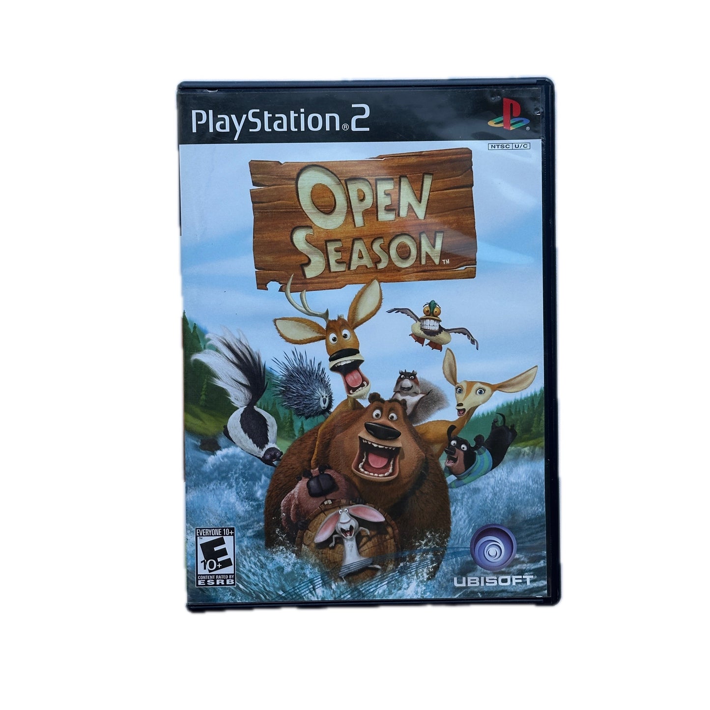 PlayStation 2 game case titled 'Open Season' on a white background