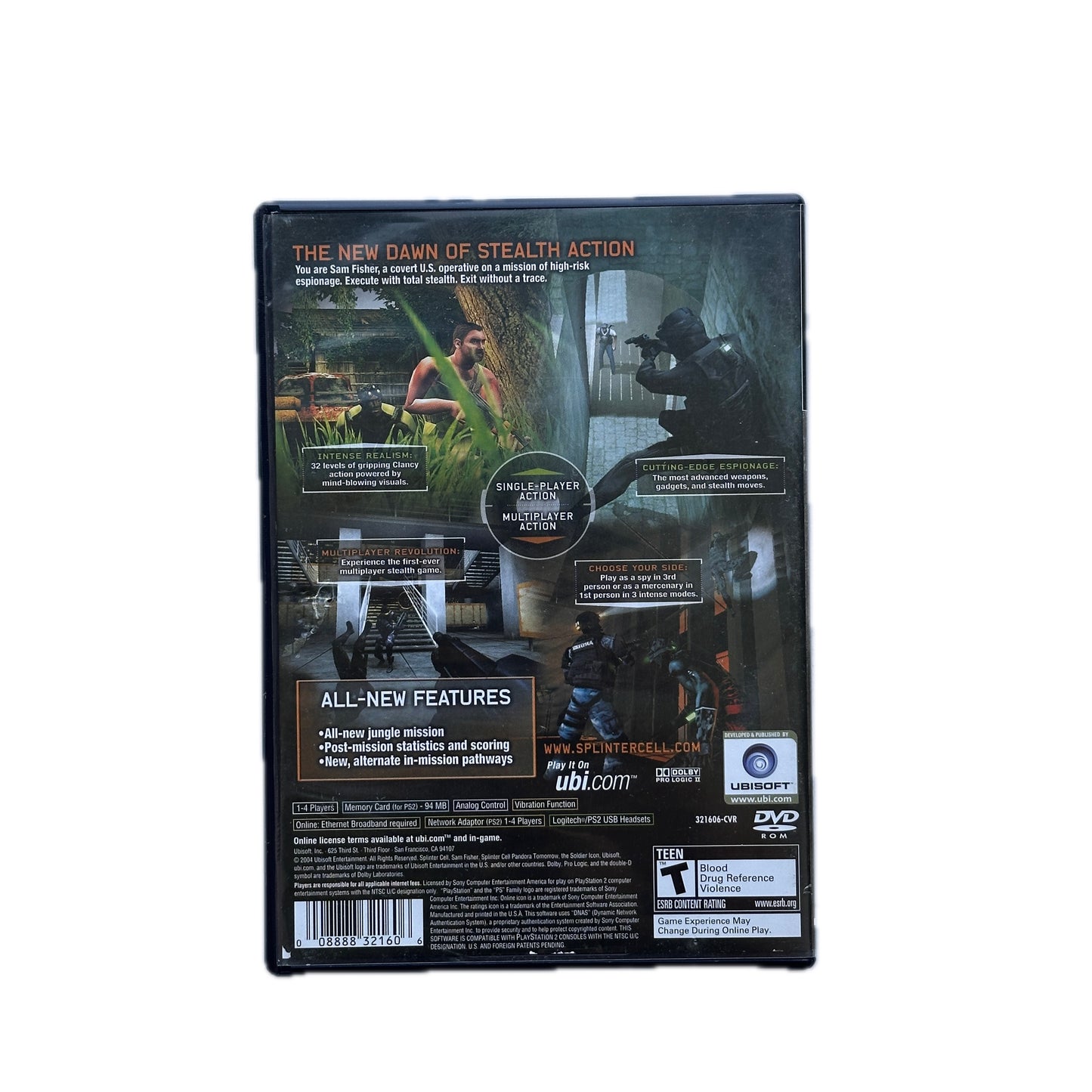 Tom Clancy's Splinter Cell Pandora's Tomorrow PS2 Playstation 2 Complete in Box