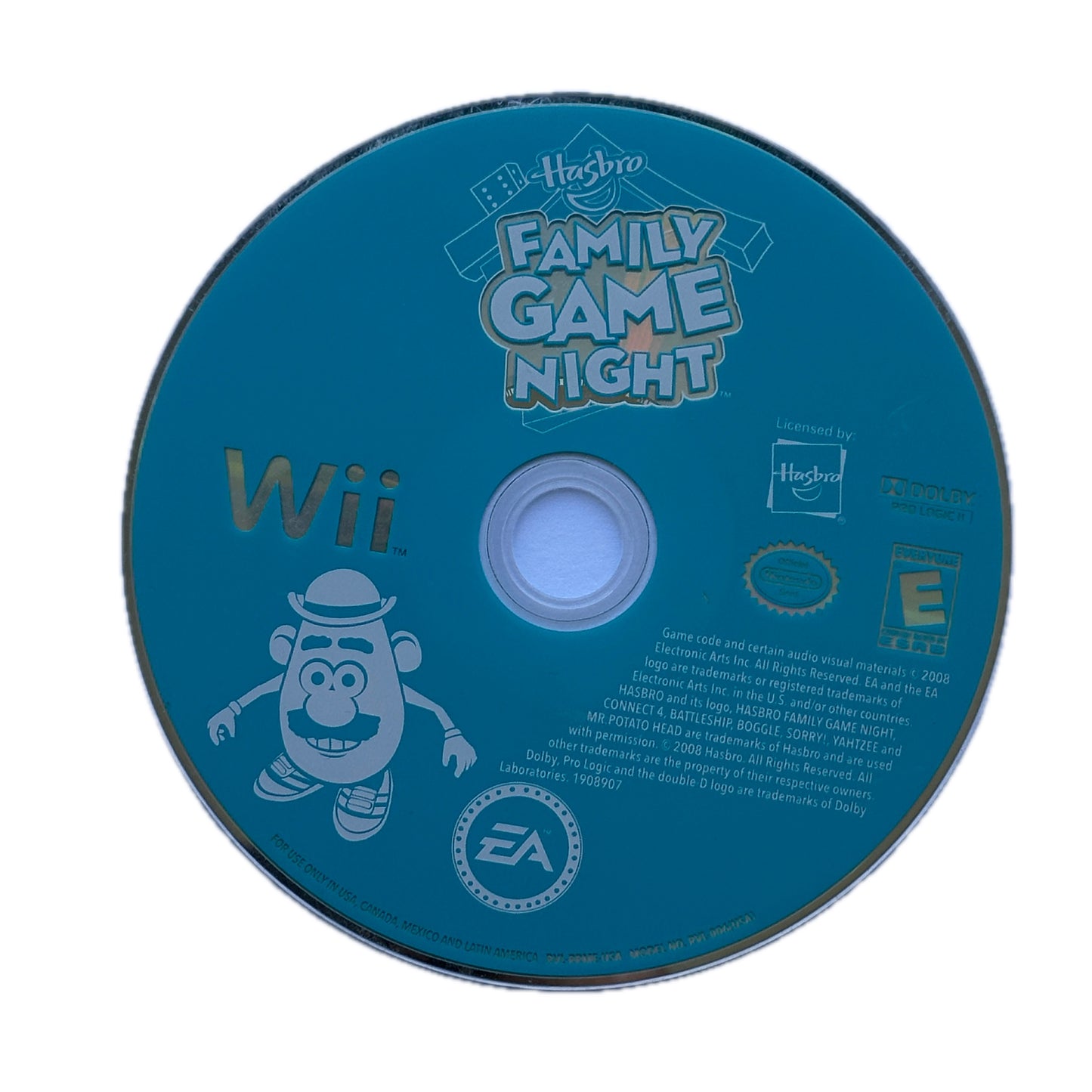 Hasbro Family Game Night Nintendo Wii Loose Disc