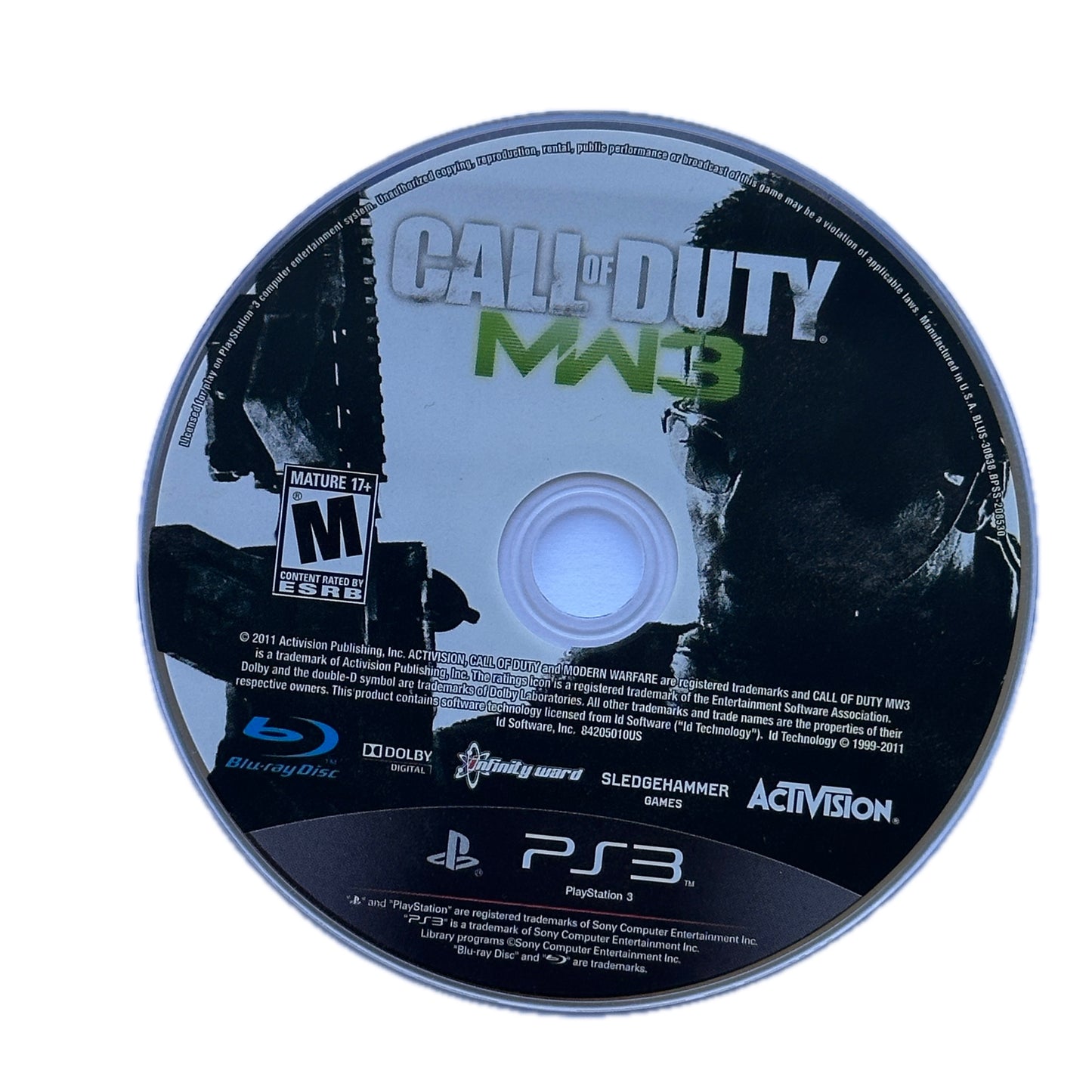 Call of Duty Modern Warfare 3 MW3 PS3 Playstation 3 Loose Disc