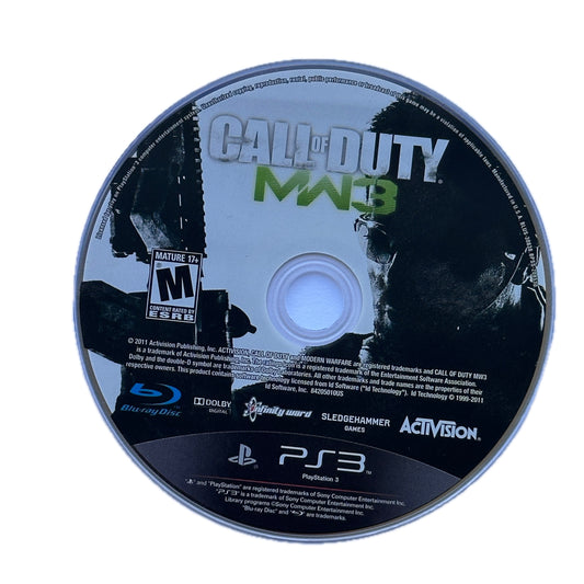 Call of Duty Modern Warfare 3 MW3 PS3 Playstation 3 Loose Disc