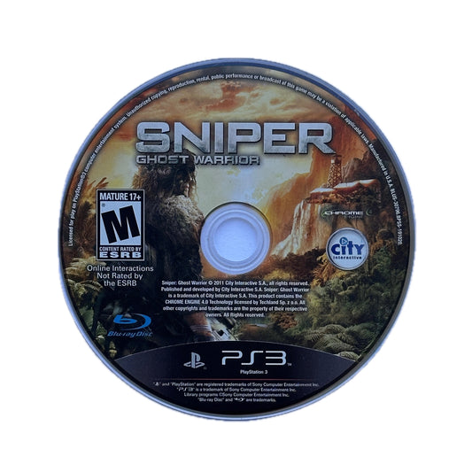 Sniper Ghost Warrior PS3 Playstation 3 Loose Disc