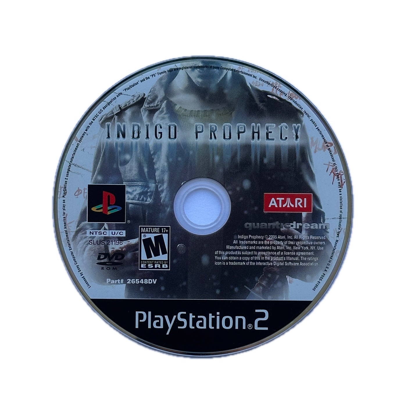 Indigo Prophecy PS2 Playstation 2 Loose Disc