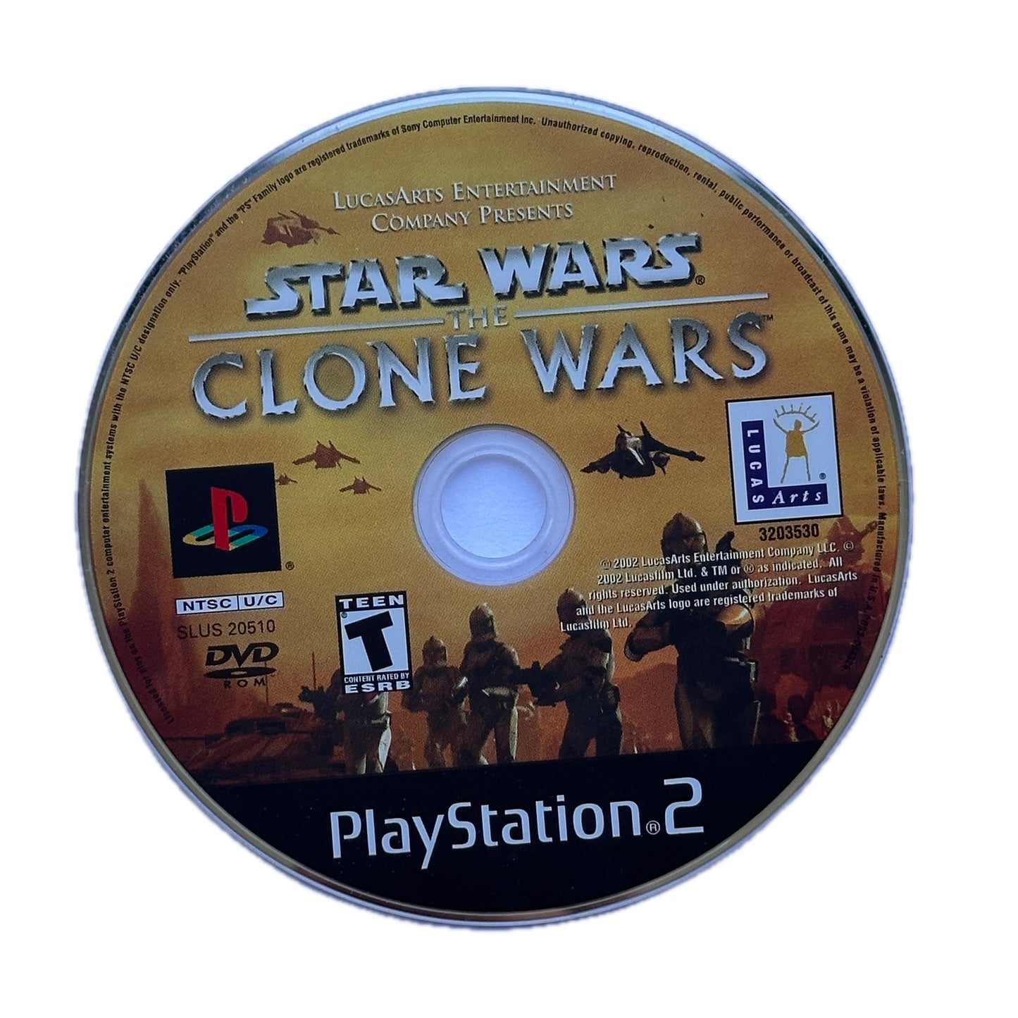 Star Wars The Clone Wars PS2 Playstation 2 Loose Disc