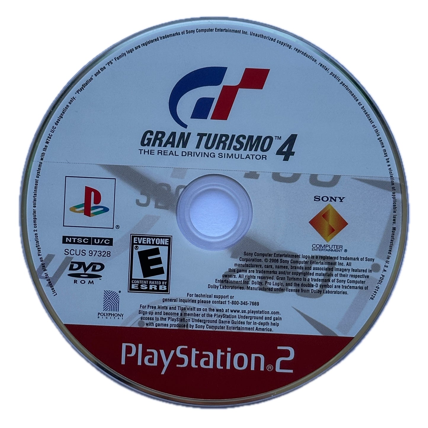 Gran Turismo 4 Greatest Hits PS2 Playstation 2 Loose Disc