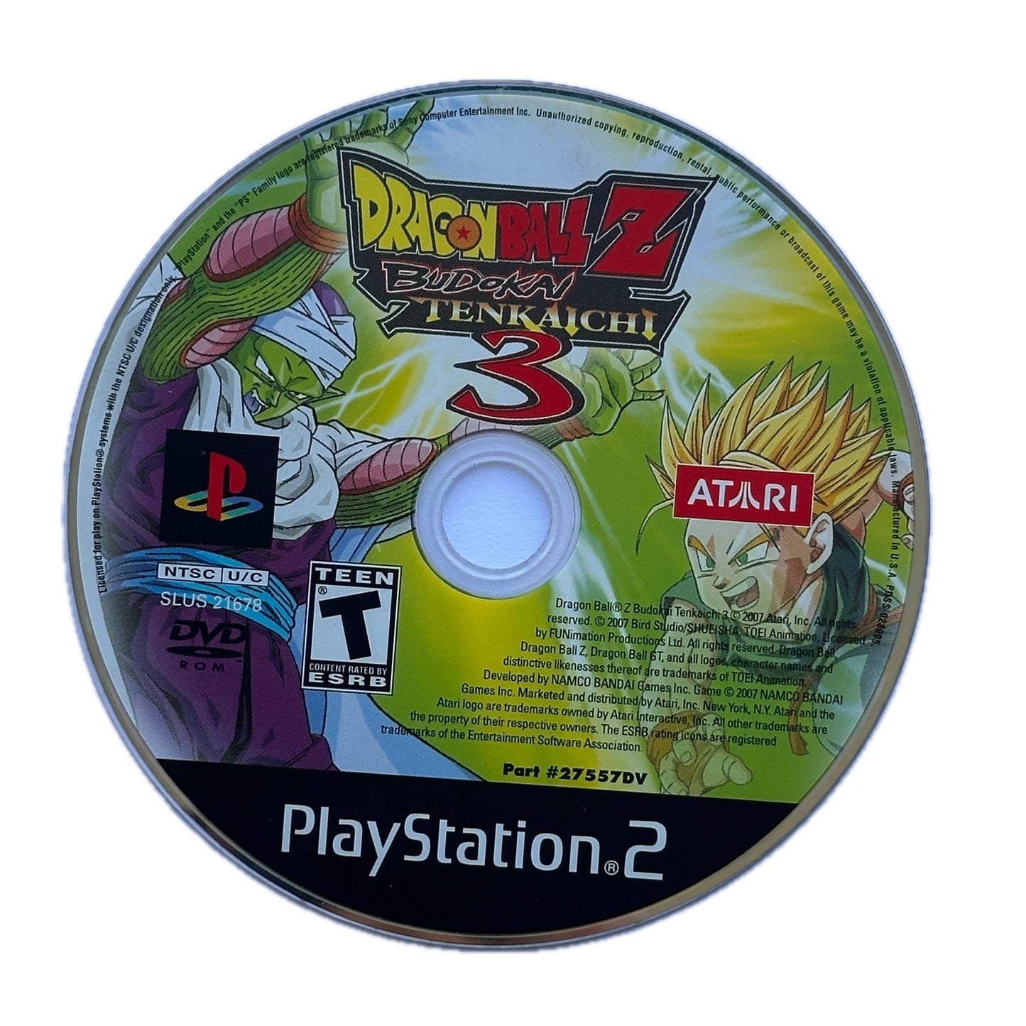 Dragon Ball Z Budokai Tenkaichi 3 PS2 Playstation 2 Loose Disc
