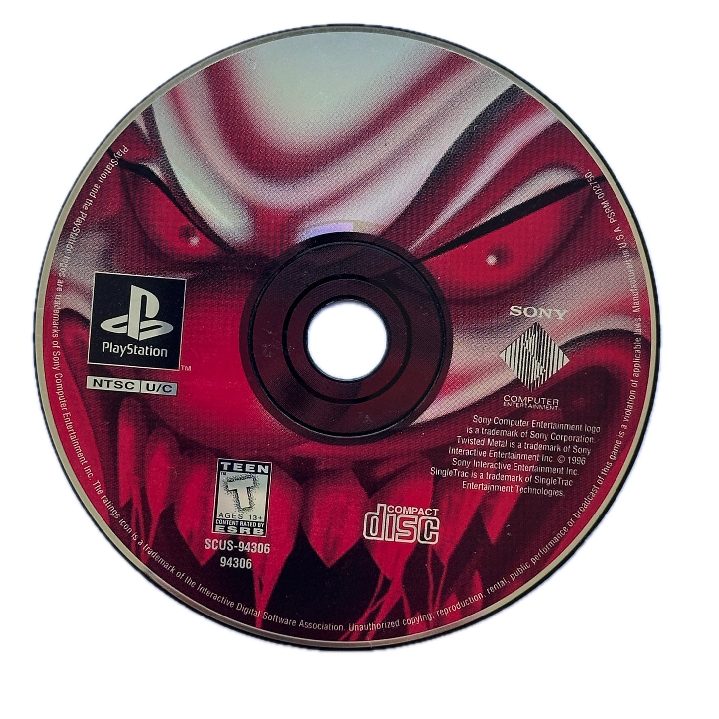 Twisted Metal 2 PS1 Playstation 1 Loose Disc
