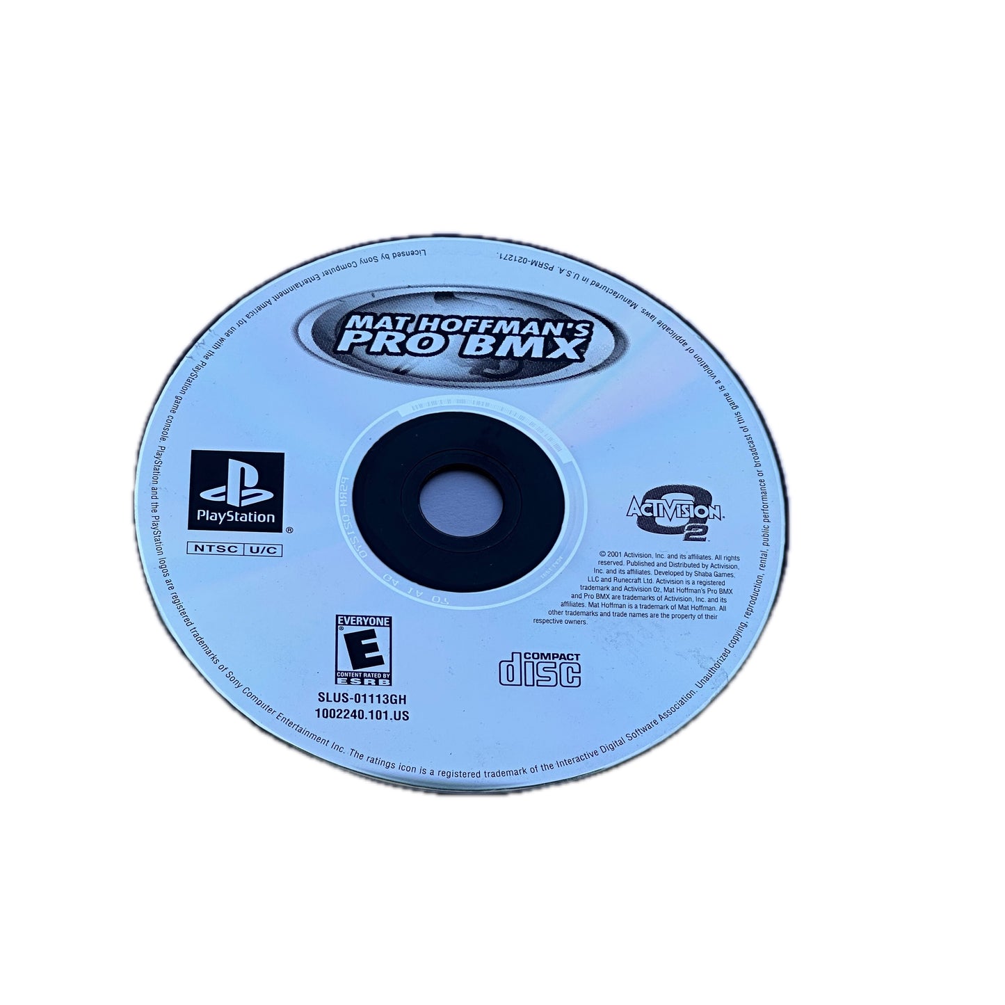 Mat Hoffman's Pro BMX PS1 Playstation 1 Loose Disc