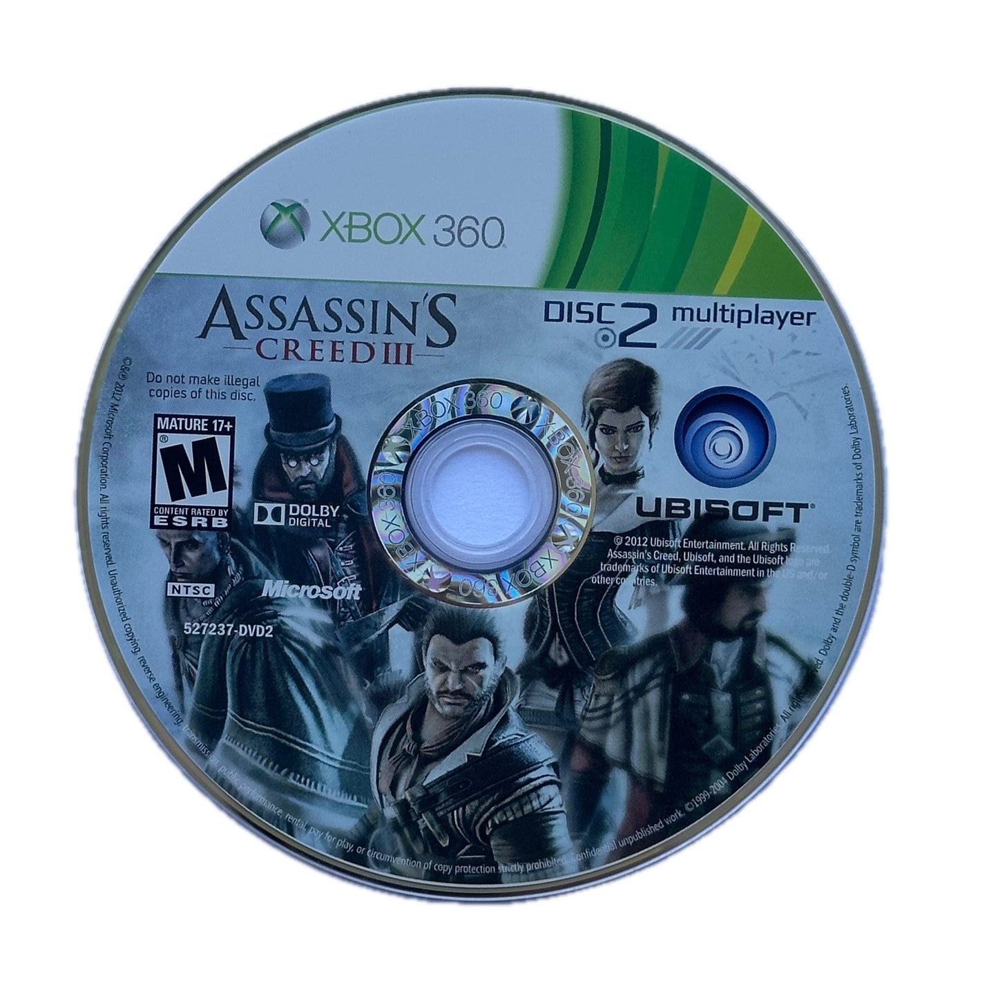 Assassins Creed III Xbox 360 Loose Disc(s)