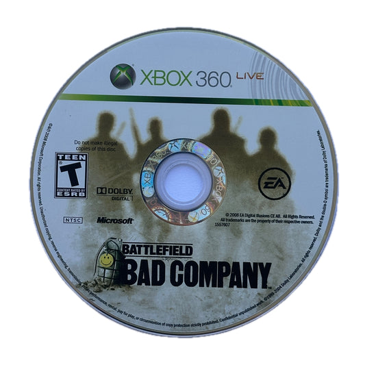 Battlefield Bad Company Xbox 360 Loose Disc