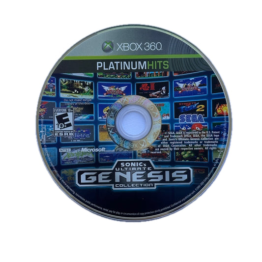 Sonic Ultimate Genesis Collection Platinum Hits Xbox 360 Loose Disc