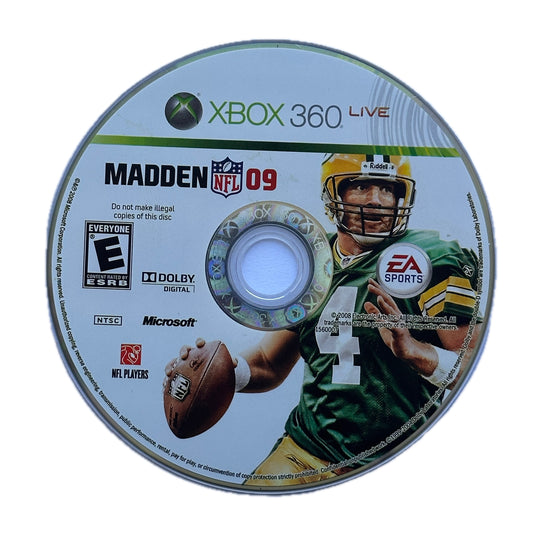NFL Madden 09 XBox 360 Loose Disc