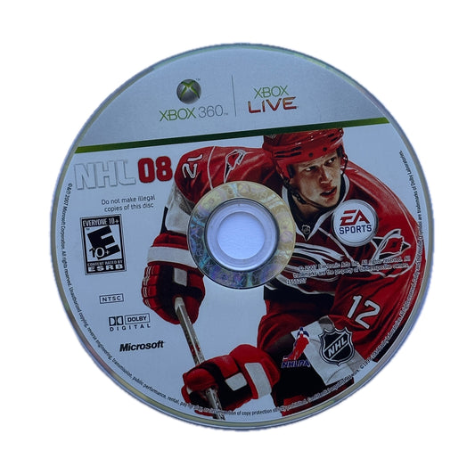 NHL 08 XBox 360 Loose Disc