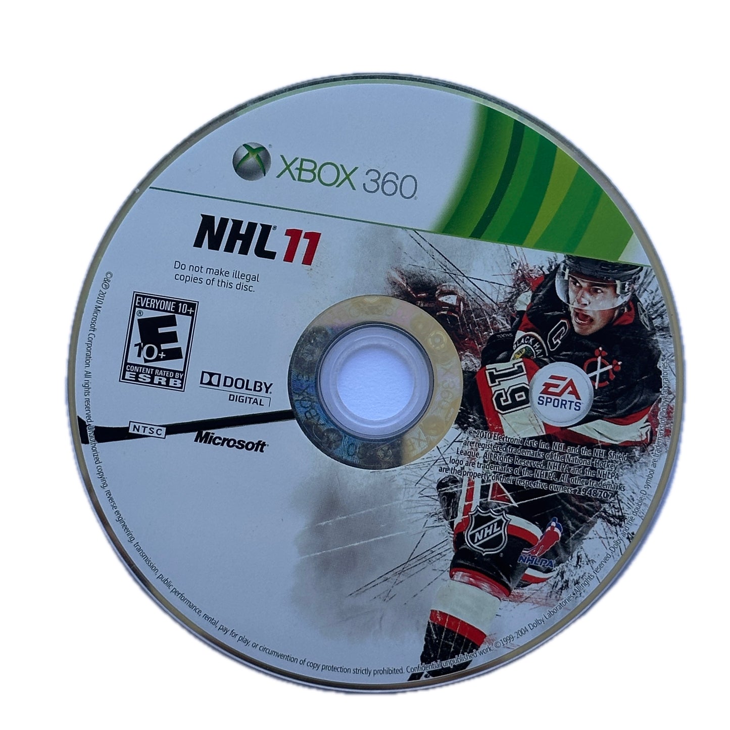 NHL 11 XBox 360 Loose Disc