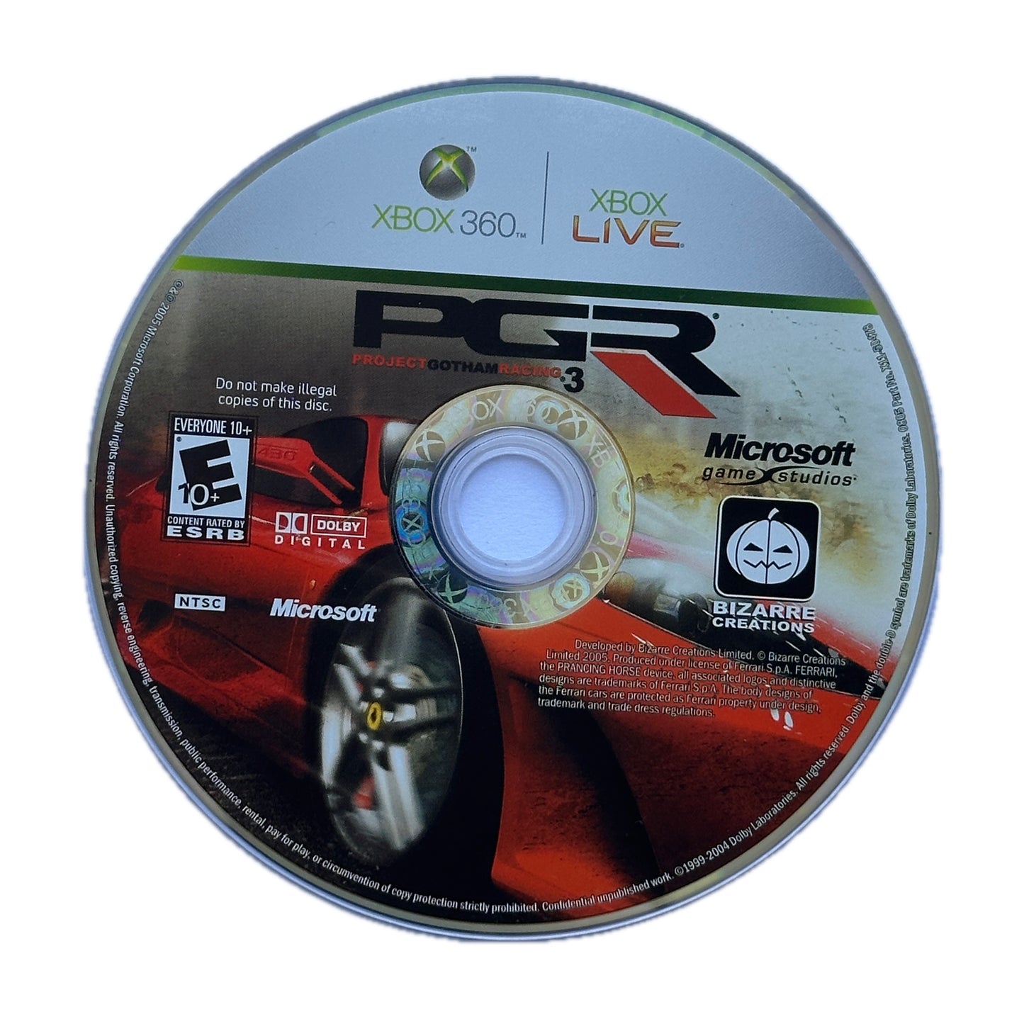 Project Gotham Racing 3 Xbox 360 Loose Disc