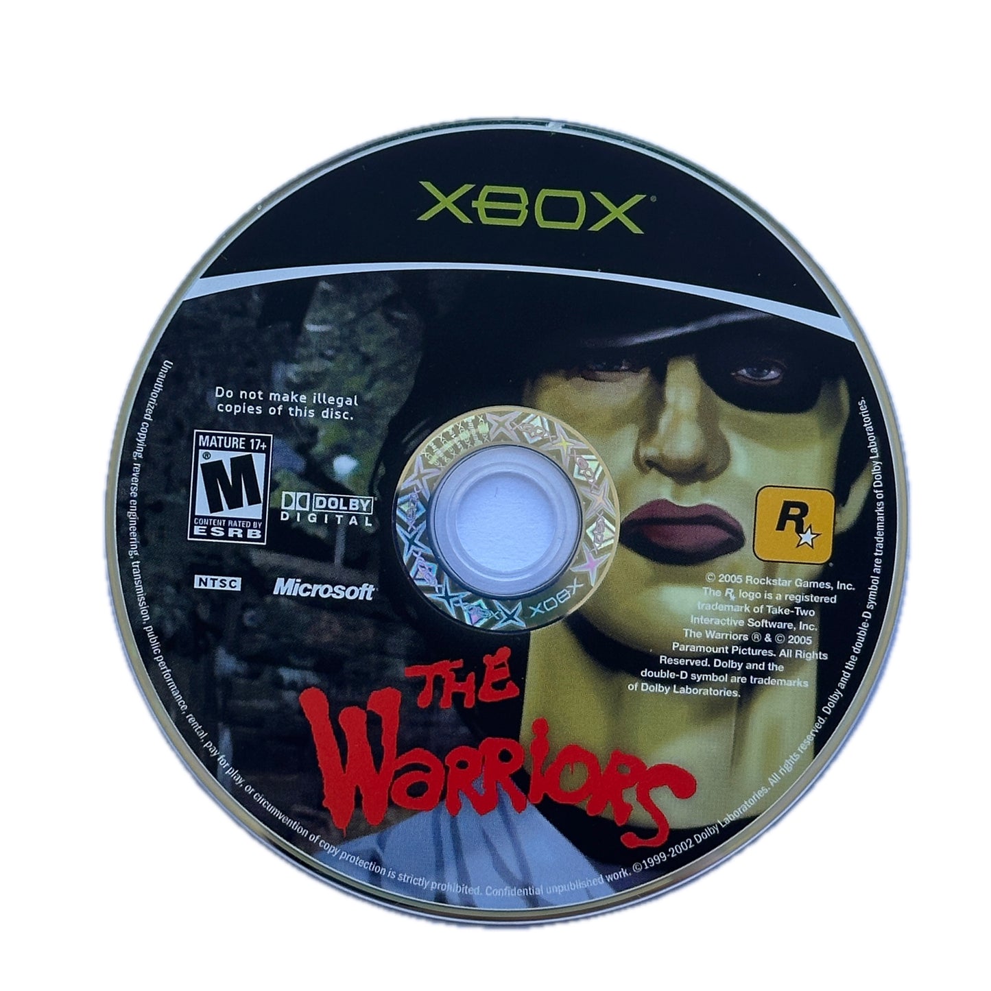 The Warriors Xbox Loose Disc