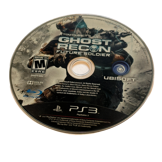 Tom Clancy's Ghost Recon Future Solider Sony PS3 Playstation 3 Loose Disc