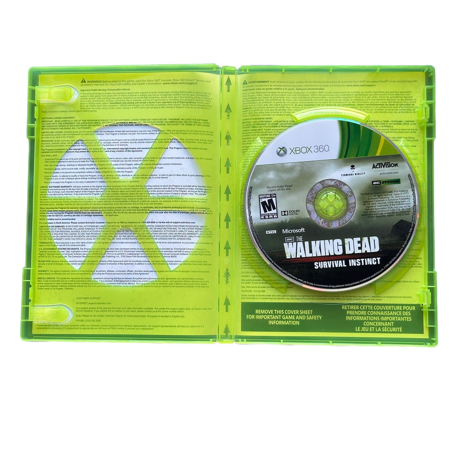 The Walking Dead Survival Instinct XBox 360 In Box