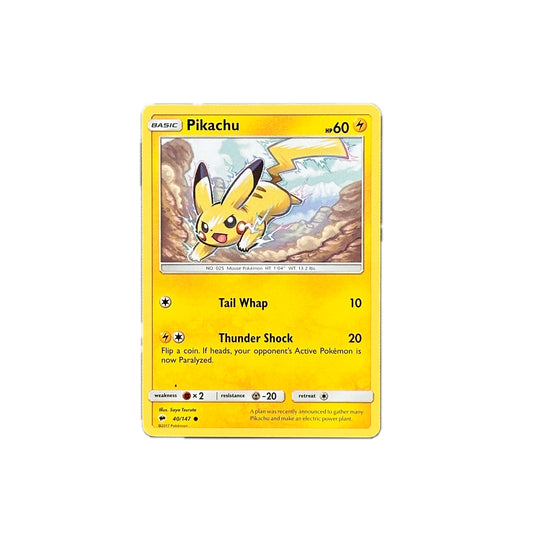 Pikachu 40/147 Pokémon Burning Shadows Raw Near Mint