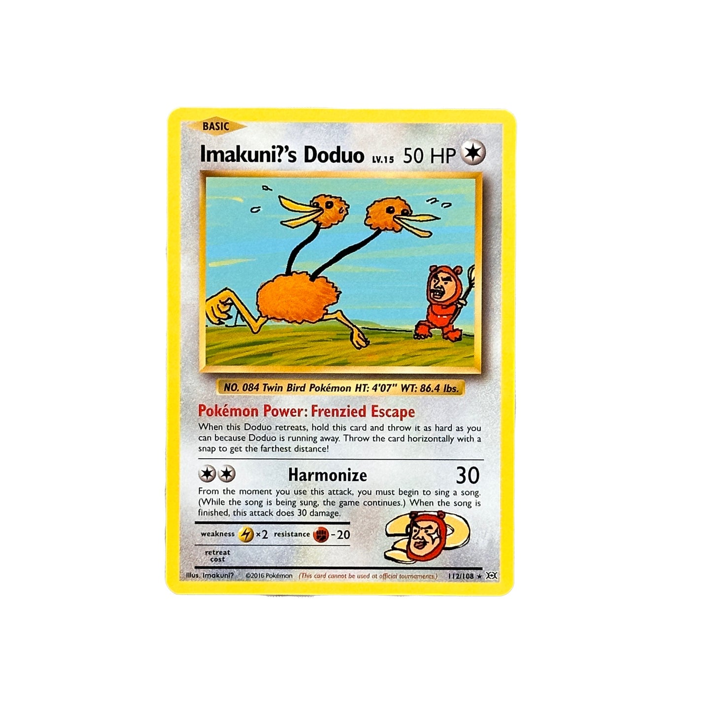 Imakuni?'s Doduo 112/108 Pokémon XY Evolutions Raw Unplayed