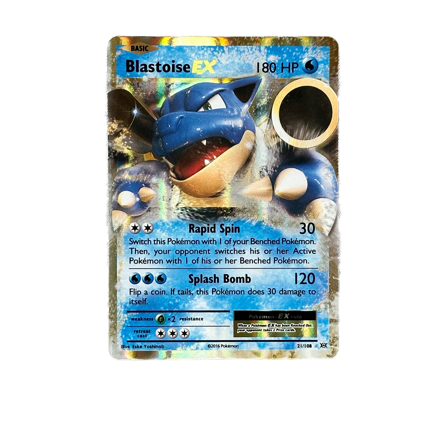 Blastoise EX 21/108 Pokémon XY Evolutions Raw Unplayed