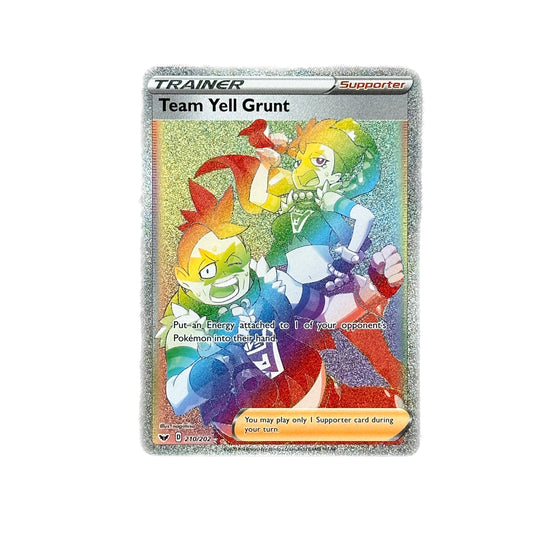 Team Yell Grunt 210/202 Pokémon Sword & Shield Raw Unplayed