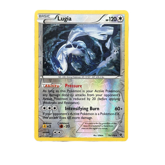 Lugia Reverse Holo 78/124 Pokémon Fates Collide Raw Unplayed
