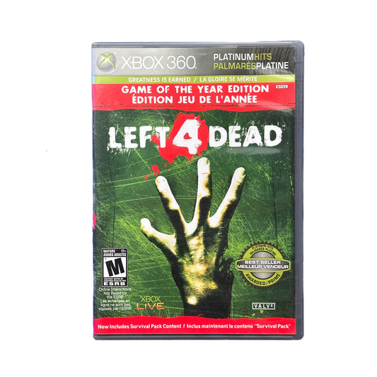 Left 4 Dead GOTY Platinum Hits Xbox 360 Complete in Box