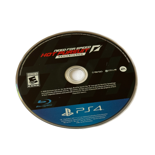 Need For Speed Hot Pursuit Remastered Sony PS4 Playstation 4 Loose Disc