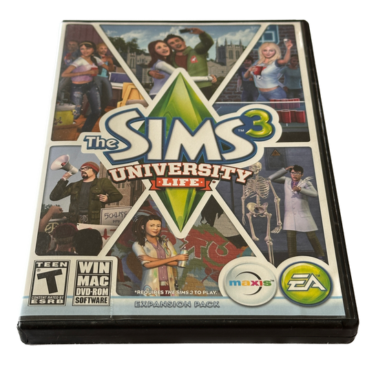 The Sims 3 University Live Expansion PC & MAC Game Complete in Box