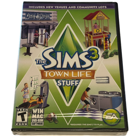 The Sims 3 Town Life Stuff Expansion PC & Mac Game Complete in Box With Codes