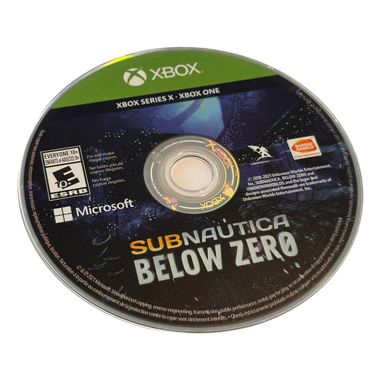 SubNautica Below Zero Xbox One & Xbox Series X Loose Disc