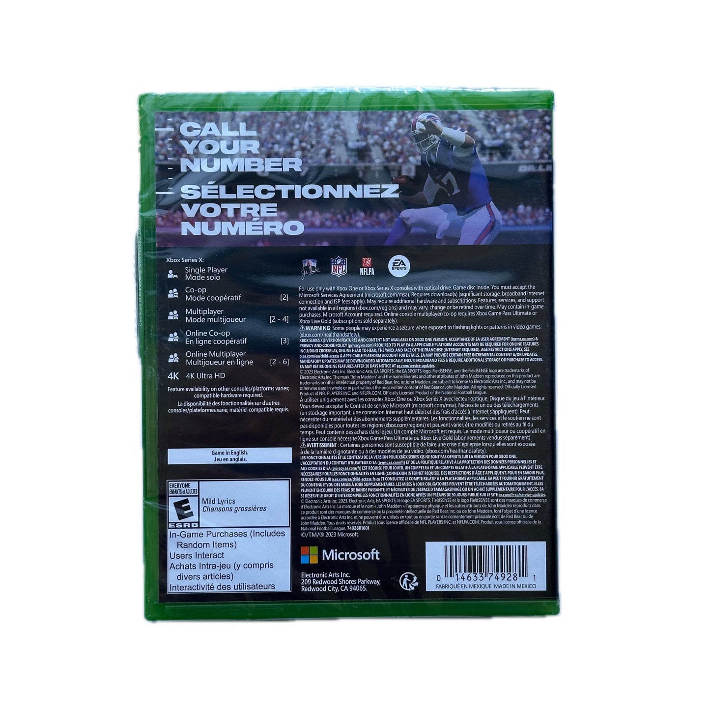 Madden NFL 24 Xbox Series X & Xbox One Factory Sealed