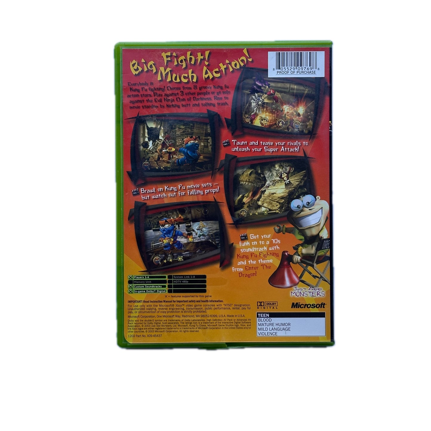 Kung Fu Chaos Xbox in Box