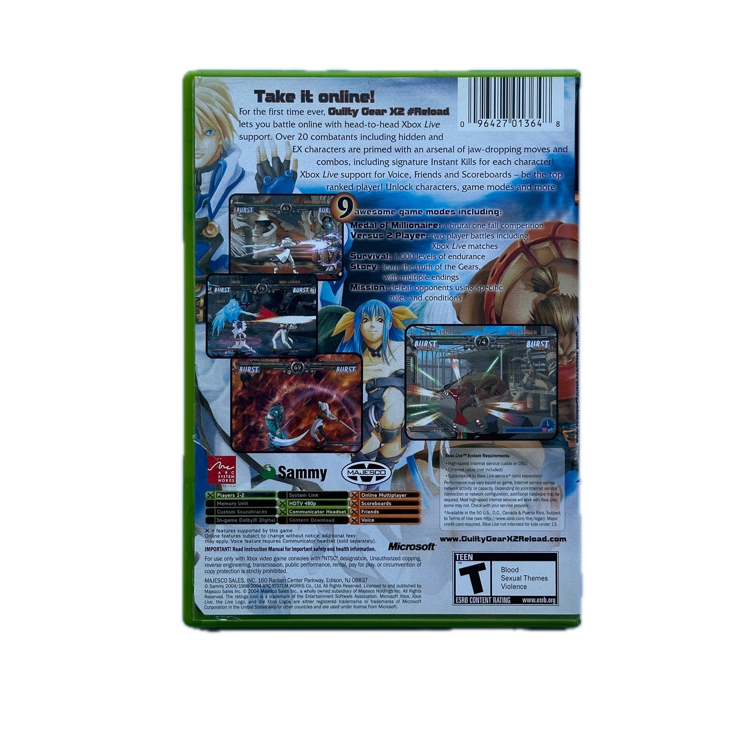 Guilty Gear X2 Reload The Midnight Carnival #Reload Xbox Complete in Box