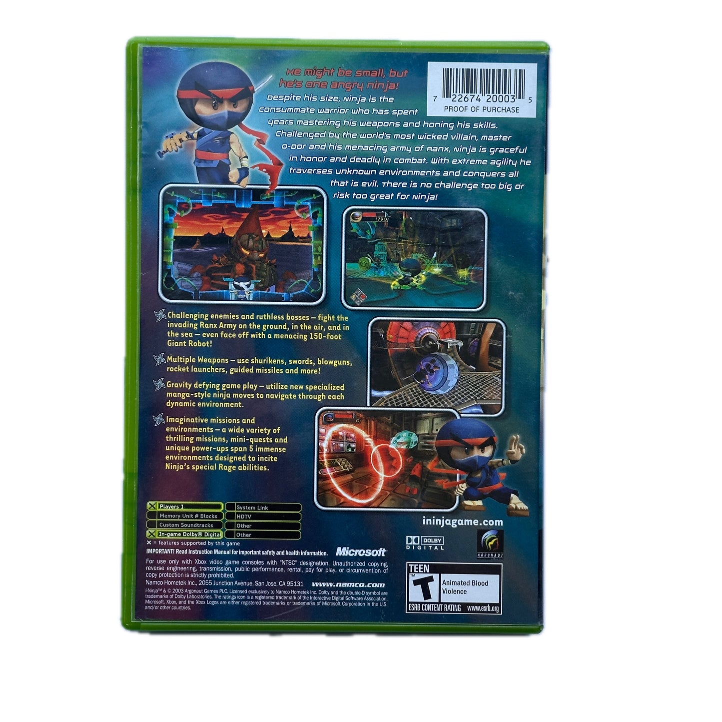 I-Ninja Xbox Complete in Box