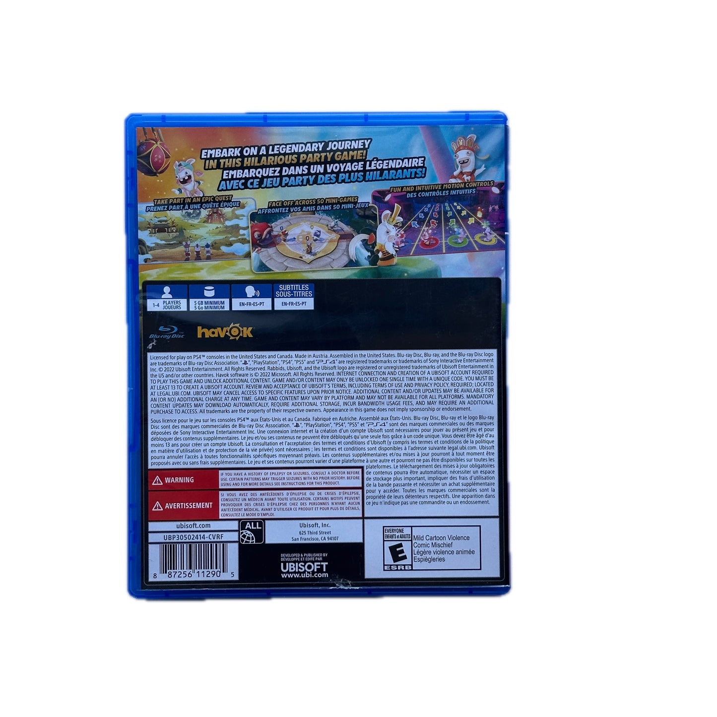 Rabbids Party of Legends Sony PS4 Playstation 4 Complete in Box