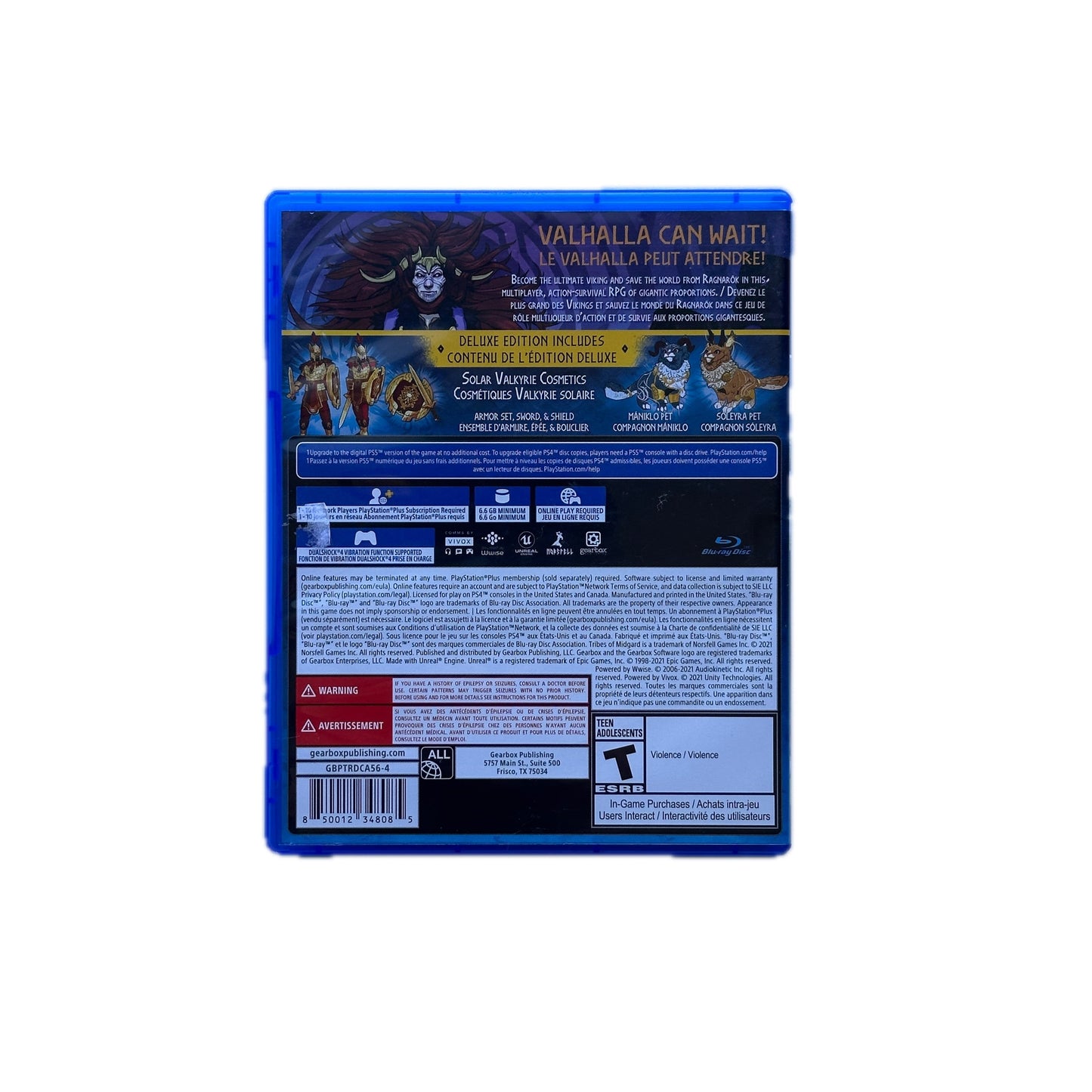 Back view of a Blu-ray case with labels and artwork on a white background