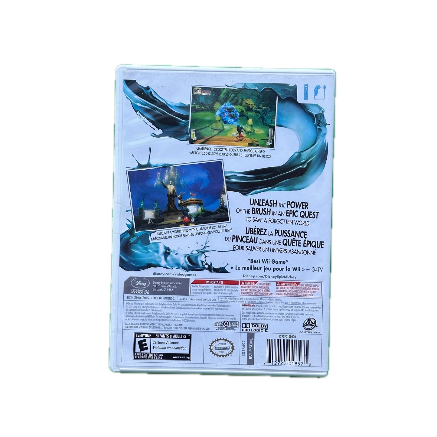 Disney Epic Mickey Nintendo Wii Complete in Box